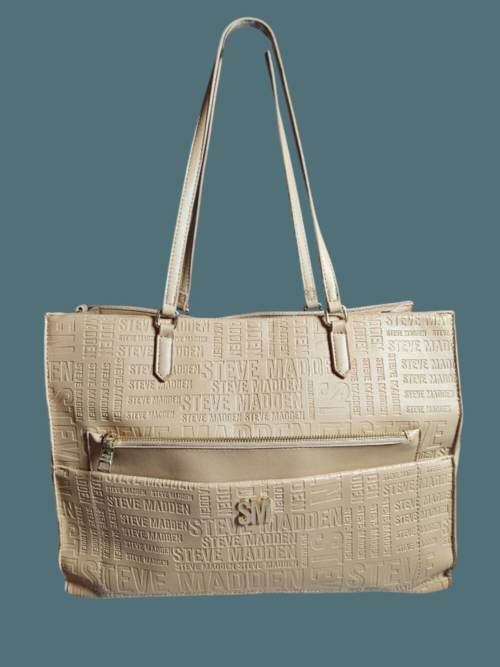 Steve Madden Large Embrossed Logo Crossbody Tote Bag -Travel Business